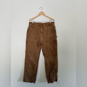 CARHARTT Lived In Straight Leg Duck Double-Knee Dungaree Pants Men’s Size 36